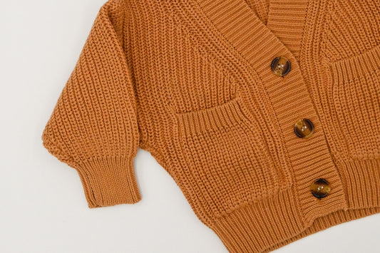 Chunky Knit Cardigan - Clementine