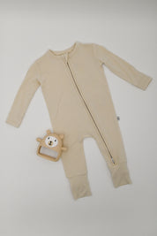 Zipper Romper - Cream