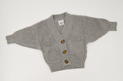 Chunky Knit Cardigan - Heather Gray