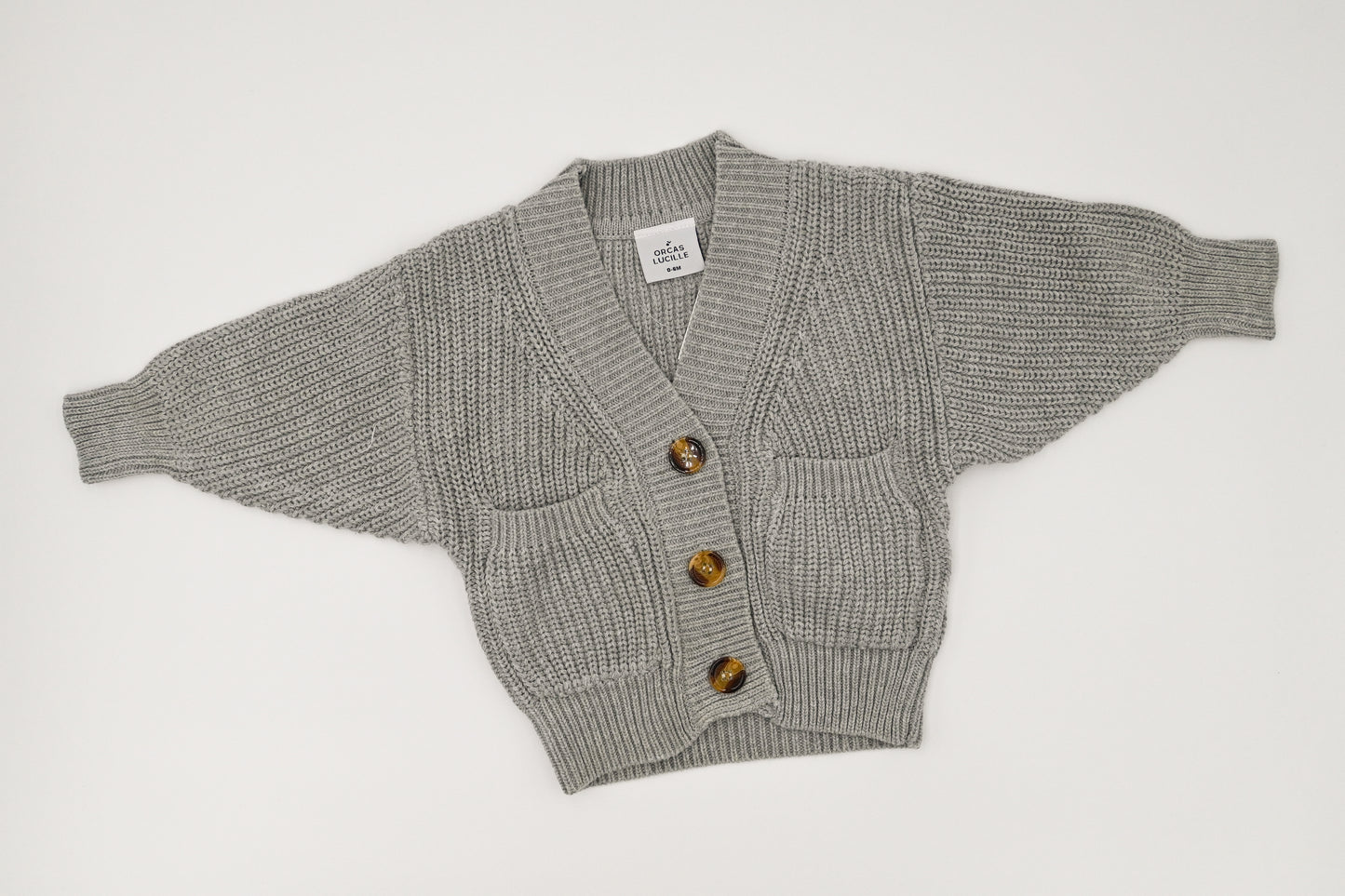 Chunky Knit Cardigan - Heather Gray