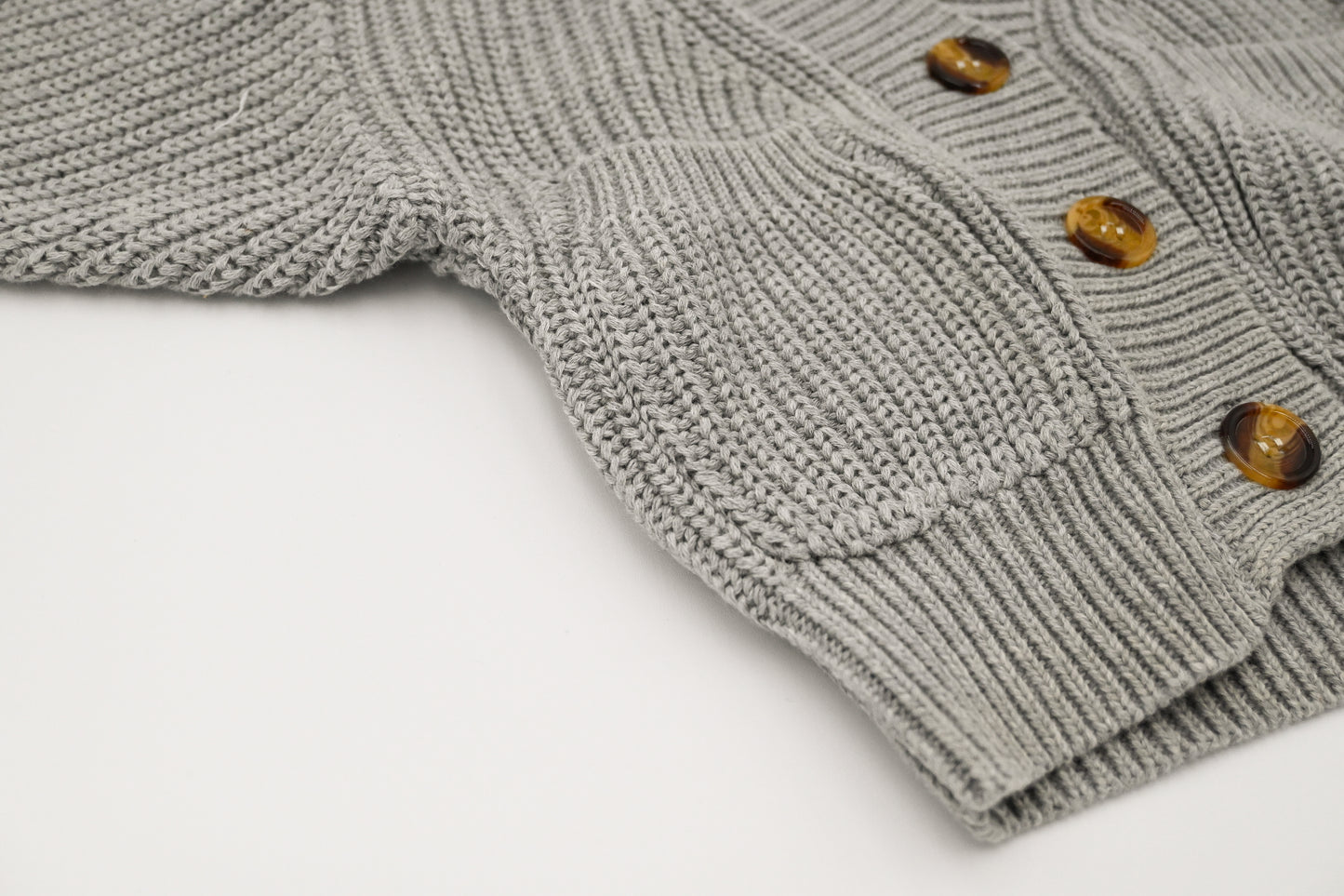 Chunky Knit Cardigan - Heather Gray