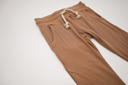 Ribbed Joggers - Mocha