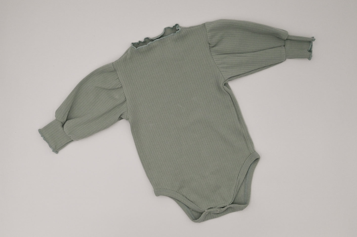 Ribbed Baby Bodysuit - Sage