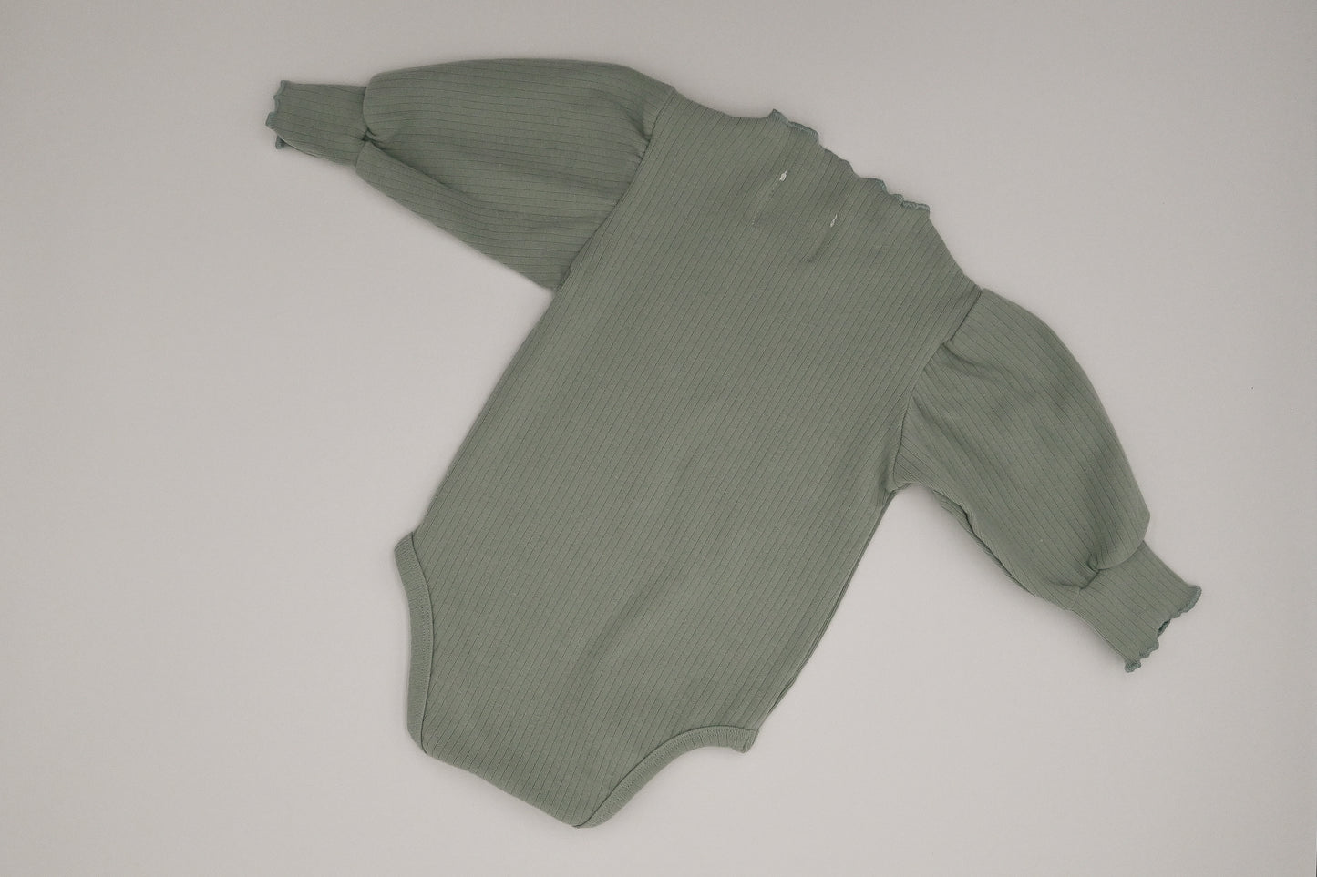 Ribbed Baby Bodysuit - Sage