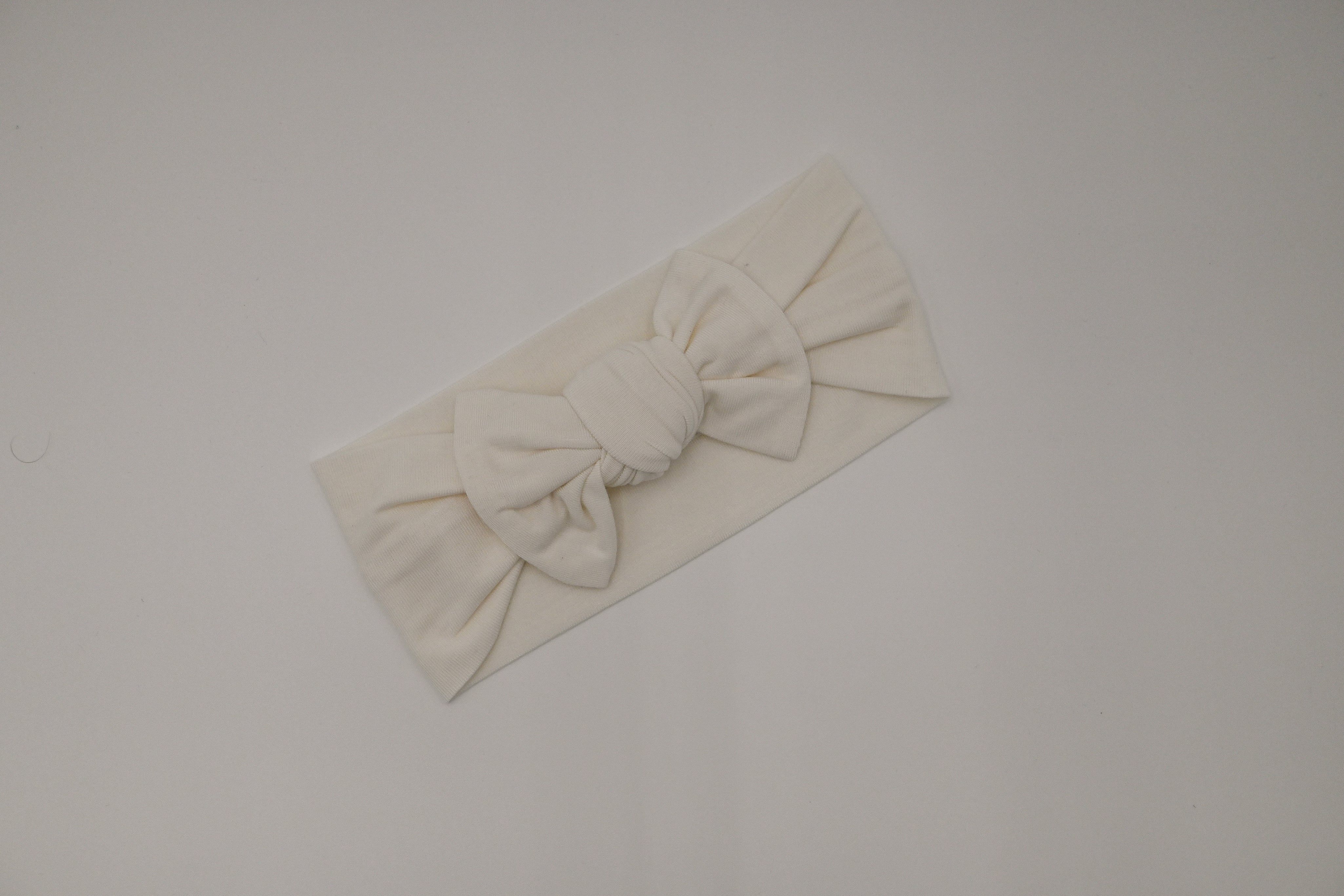 Headband Bow - White