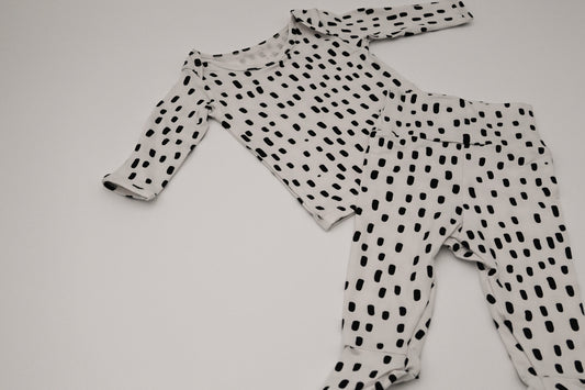 Two-Piece Polka Dot Pajama Set