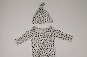 Two-Piece Polka Dot Pajama Set