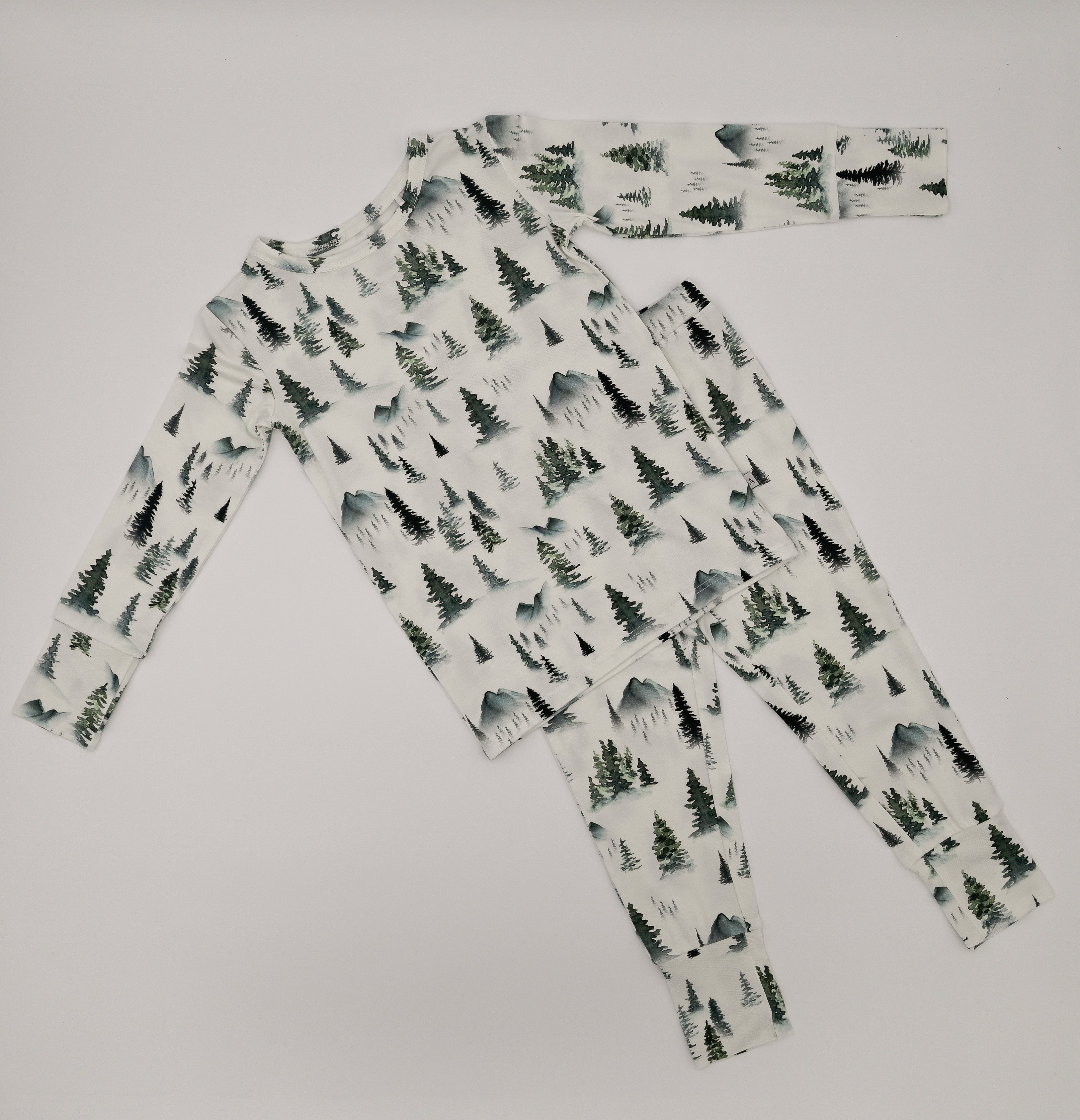 Two-Piece Pajama Set - Forest Trees