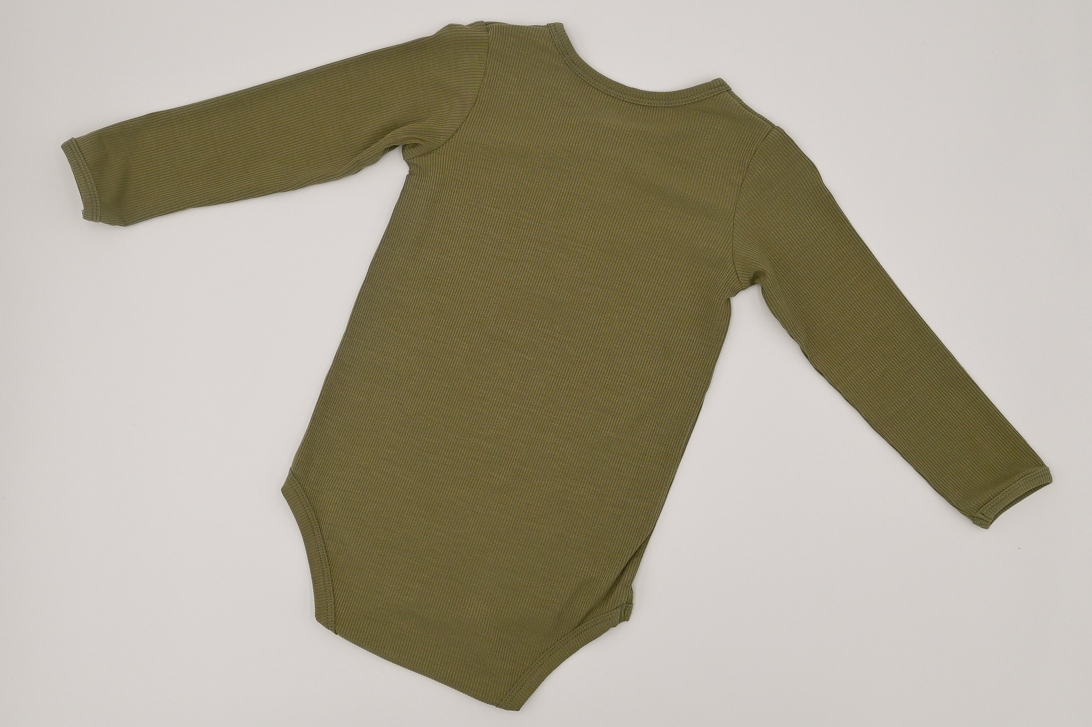 Long Sleeve Ribbed Bodysuit - Avocado