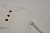 Long Sleeve Ribbed Bodysuit - Off-White