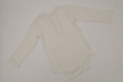 Long Sleeve Ribbed Bodysuit - Off-White