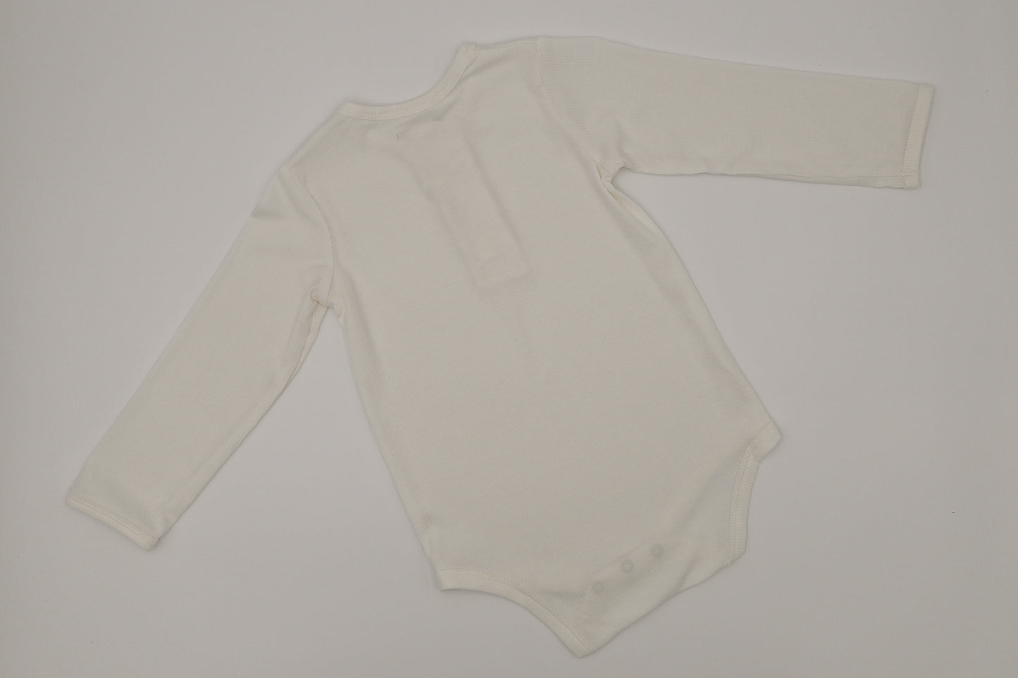 Long Sleeve Ribbed Bodysuit - Off-White