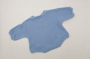 Baby Waffle Bubble Romper - Sky Blue