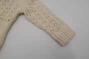 Cotton Sweater Romper - Cream