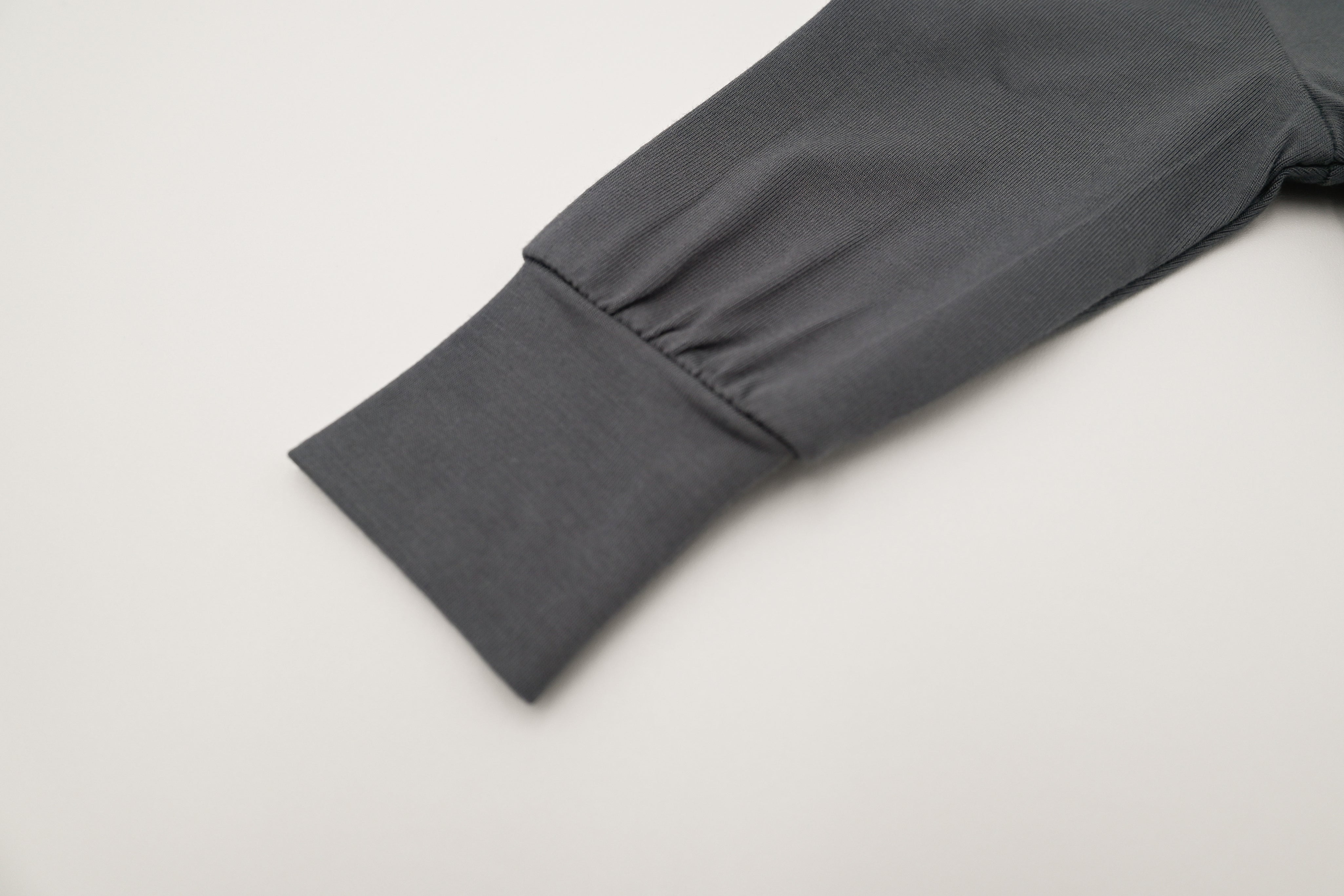 Long-Sleeve Bamboo Pocket Tee - Charcoal