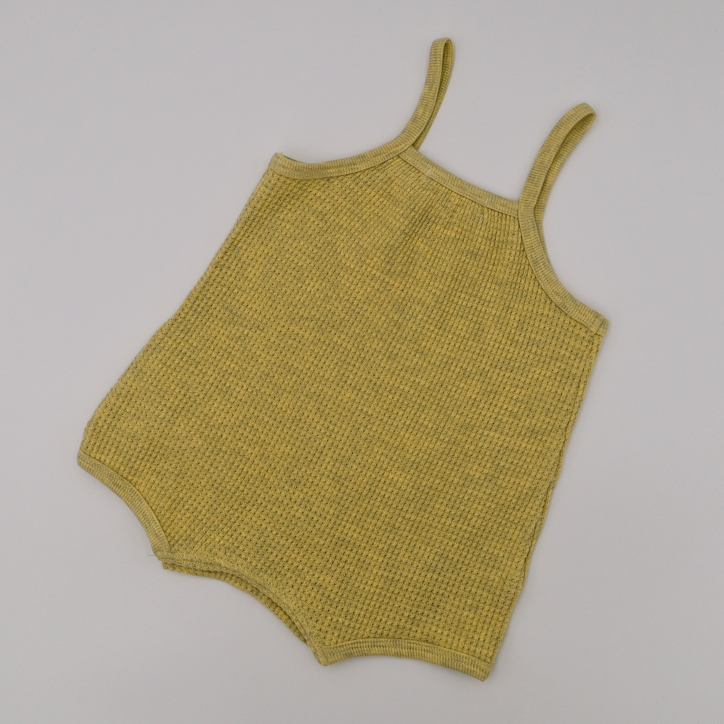 Baby Waffle Romper - Banana