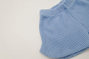 Toddler Long Sleeve Waffle Set - Sky Blue