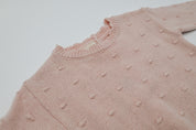 Organic Knit Sweater - Pink Pom