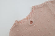 Organic Knit Sweater - Pink Pom