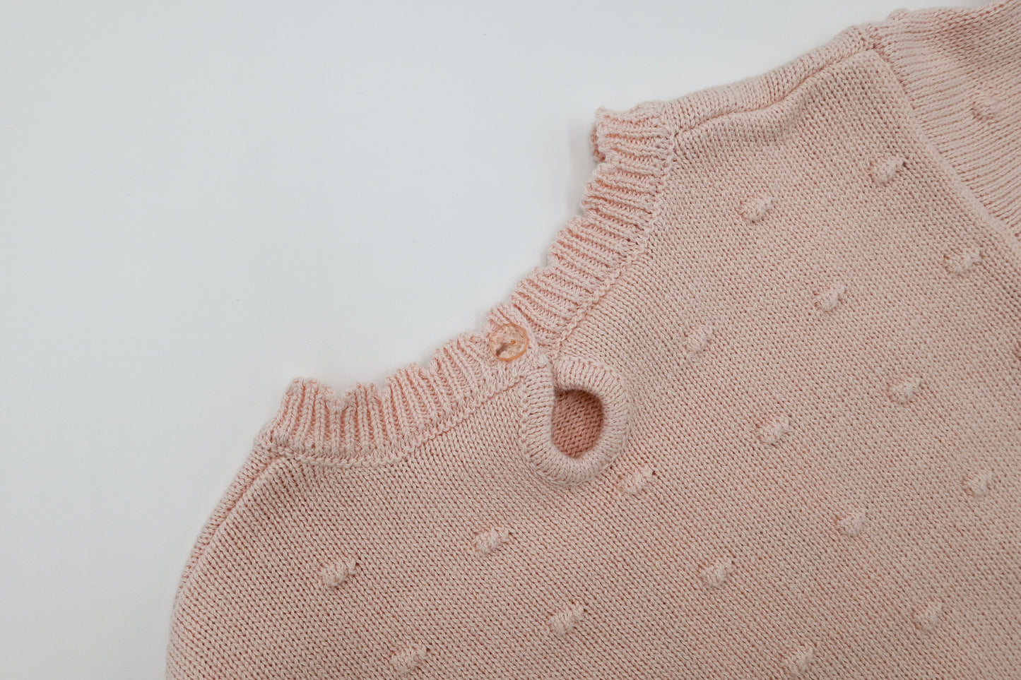 Organic Knit Sweater - Pink Pom