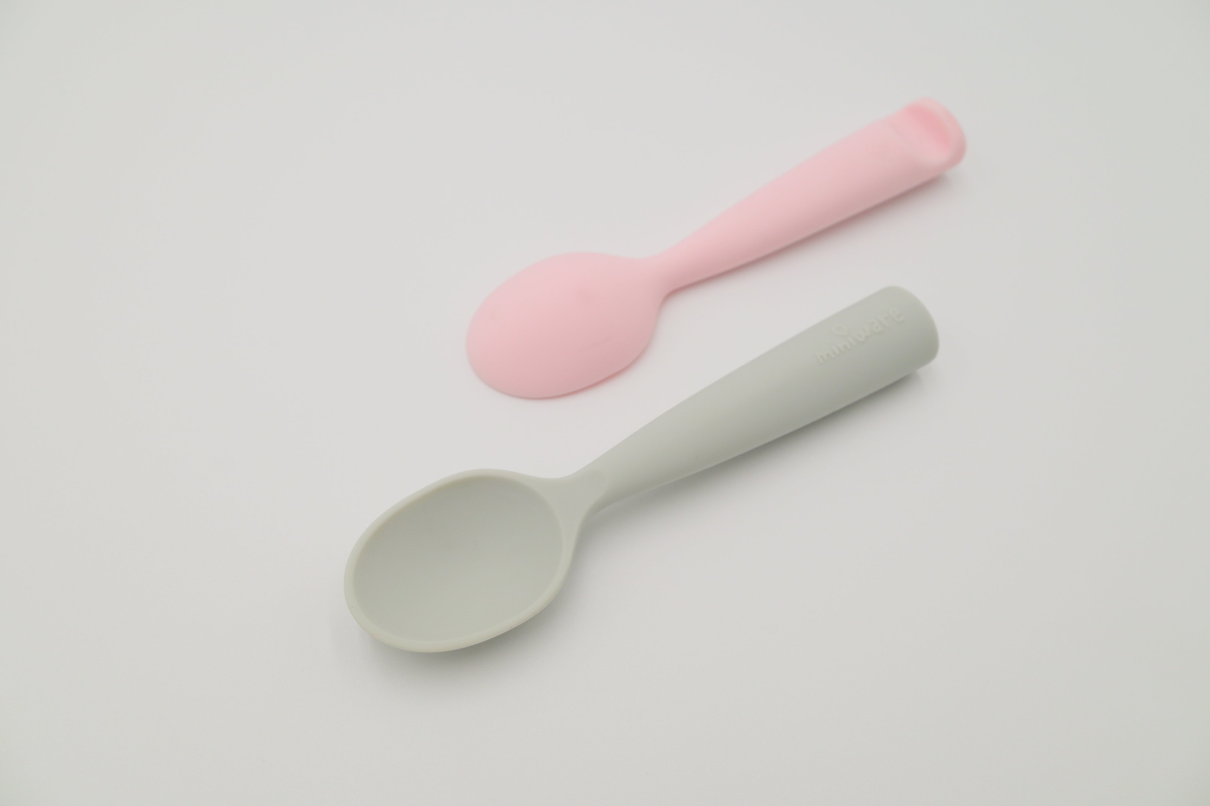 Training Spoon Set - Cotton Candy + Grey