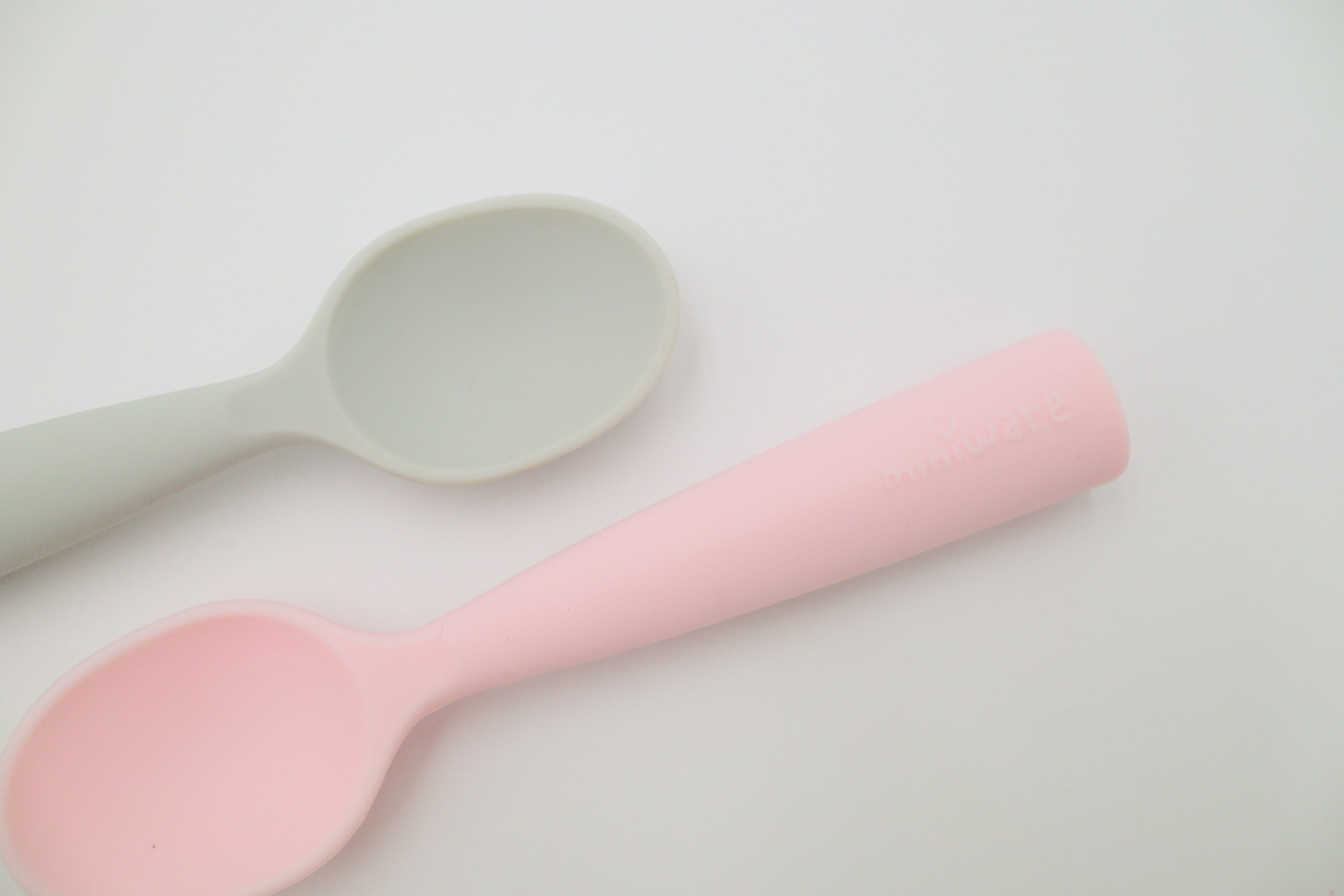 Training Spoon Set - Cotton Candy + Grey