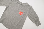 Long-Sleeve Bamboo Pocket Tee - Snack Heart