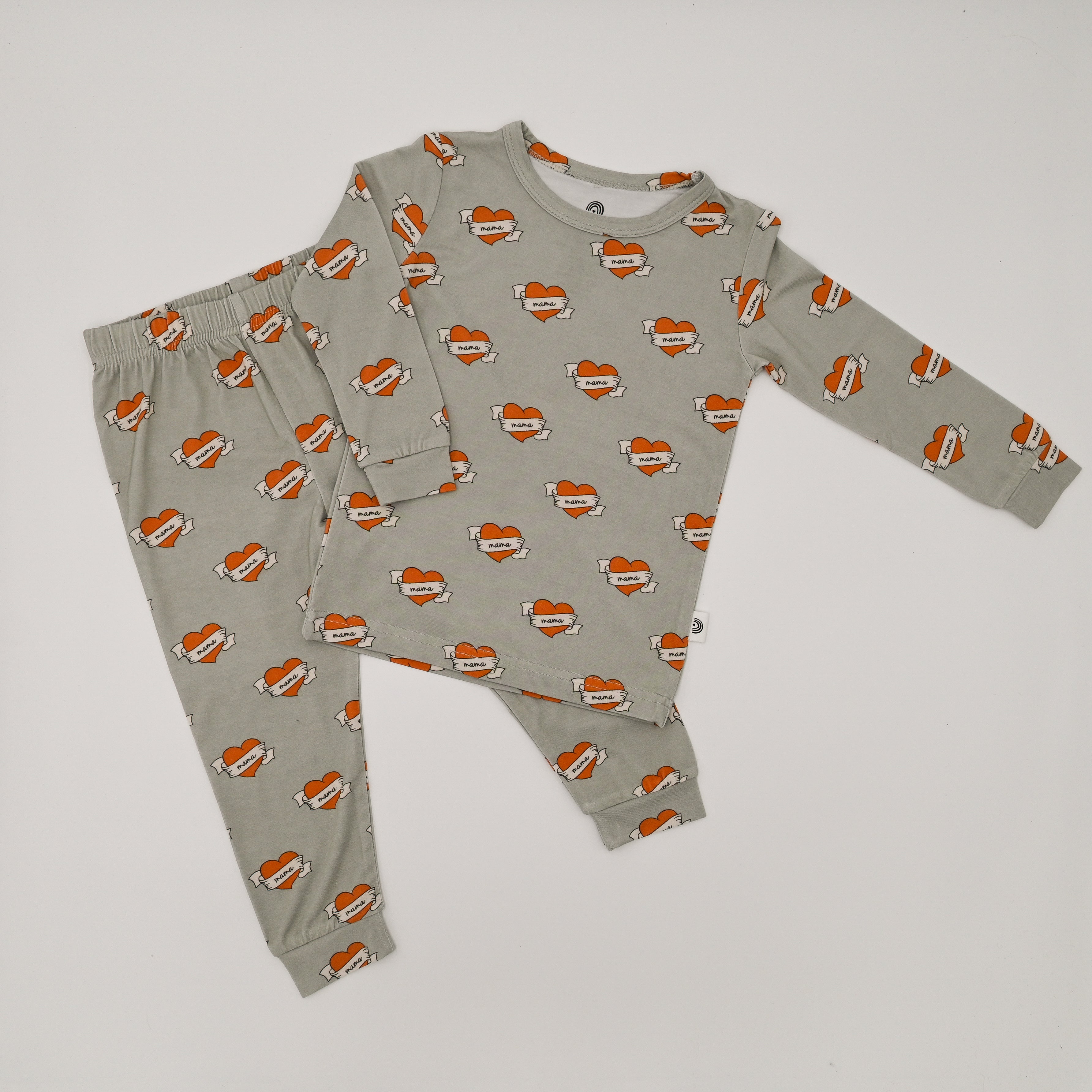 Mama Tattoo Hearts Bamboo Pajamas