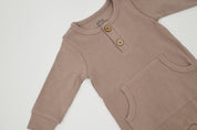 Ribbed Playsuit - Mocha