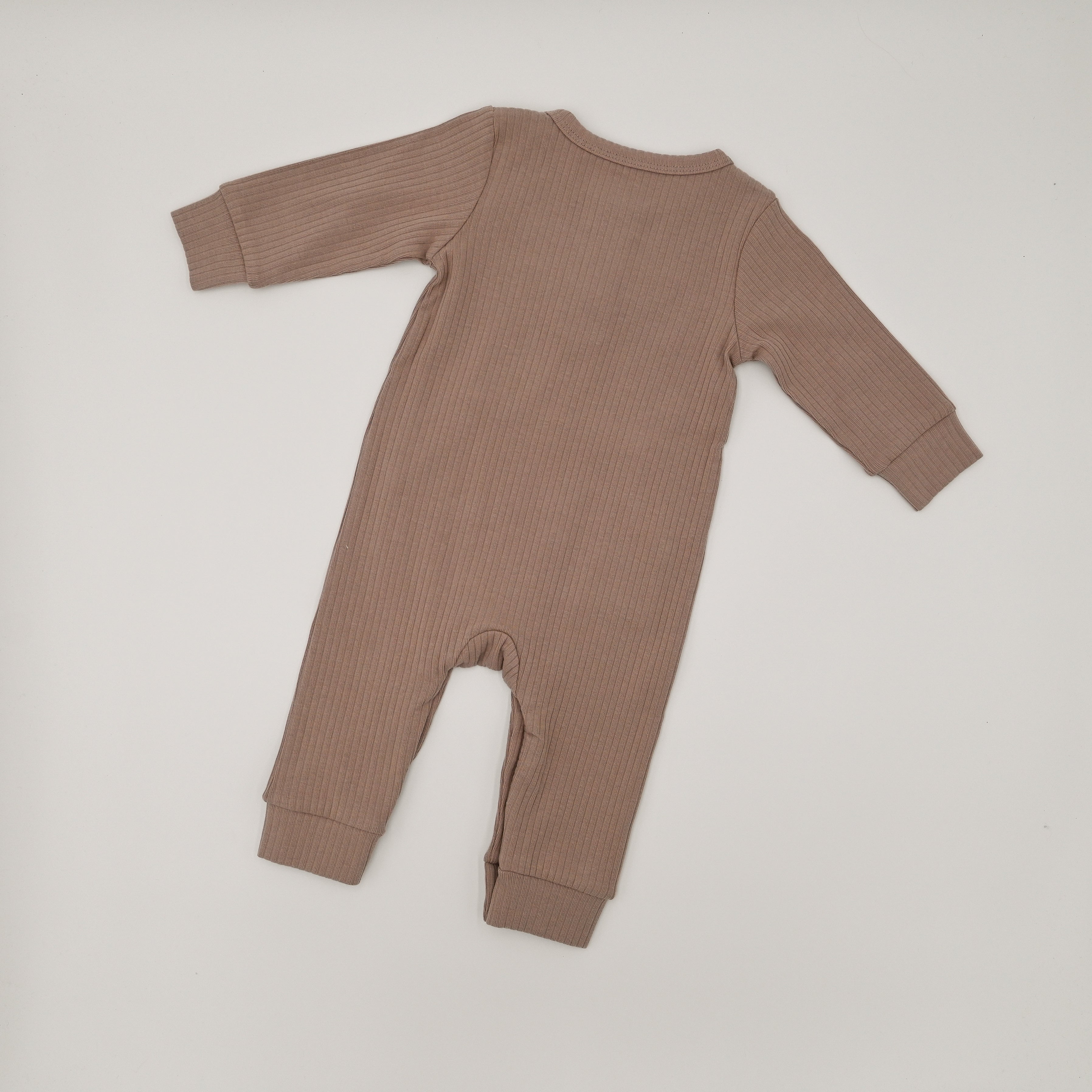 Ribbed Playsuit - Mocha