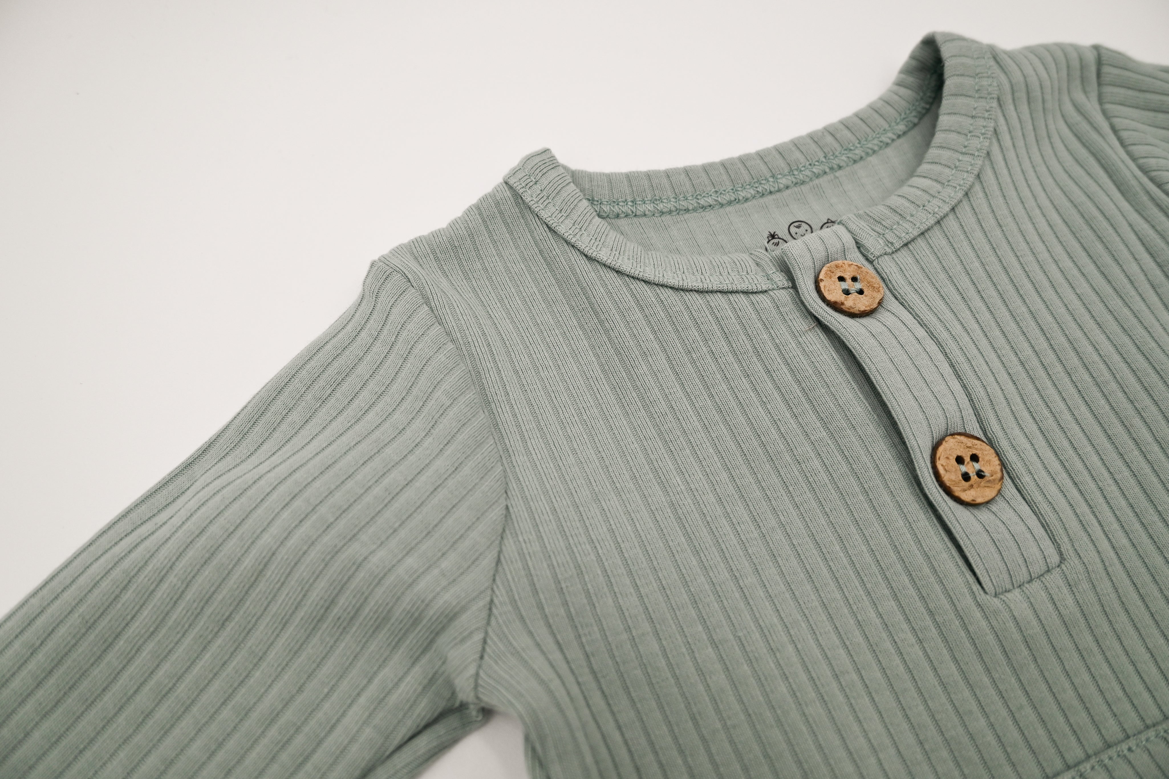 Ribbed Playsuit - Robins Egg