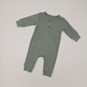 Ribbed Playsuit - Robins Egg