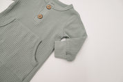Ribbed Playsuit - Robins Egg
