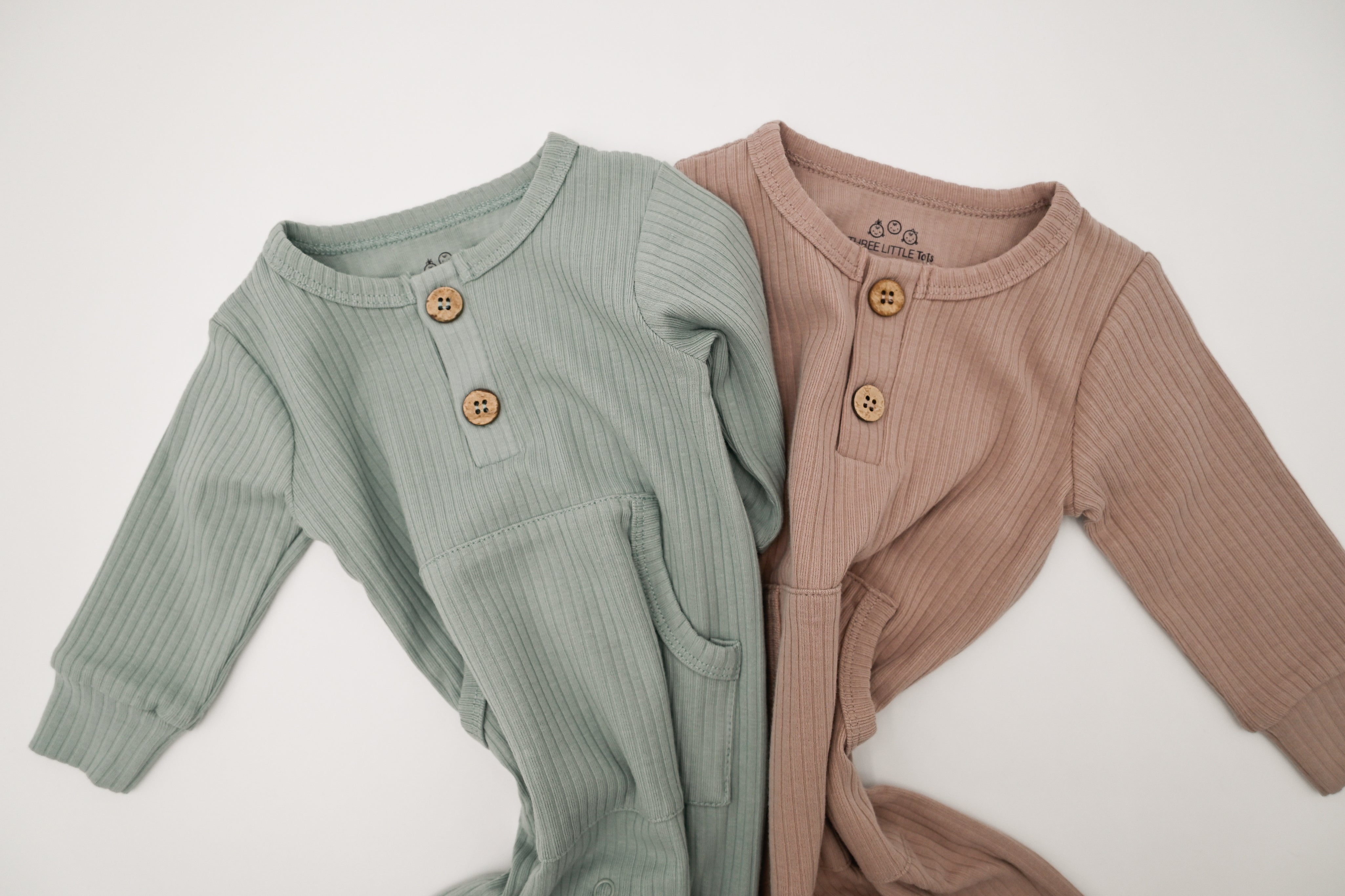 Ribbed Playsuit - Mocha