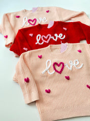 "Love" Embroidered Sweater