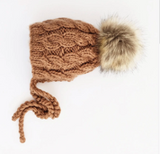 Aspen Cable Knit Bonnet - Pecan