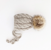 Aspen Cable Knit Bonnet - Oatmeal