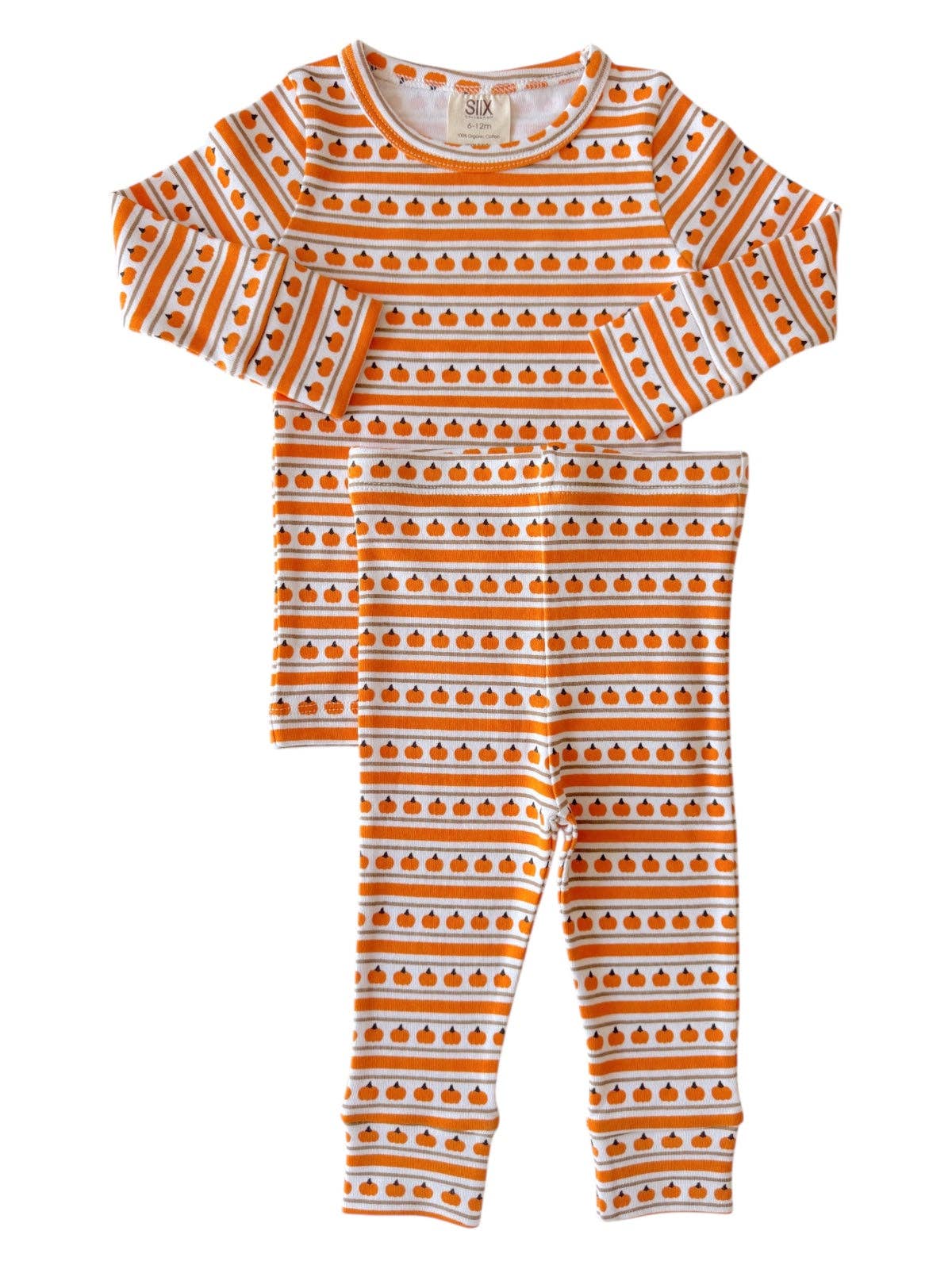 Organic Two Piece Pajama Set - Pumpkins